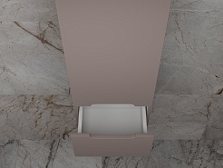 Style Line Шкаф пенал Матис 36 подвесной тауп темный – фотография-7